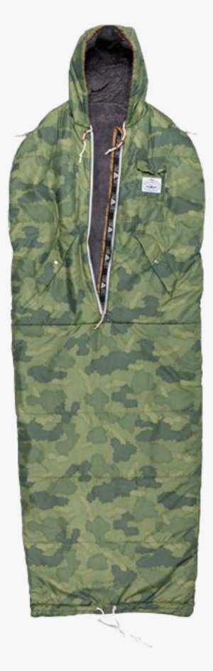 Fury Green Camo - Poler Shaggy Napsack Wearable Sleeping Bag | Furry
