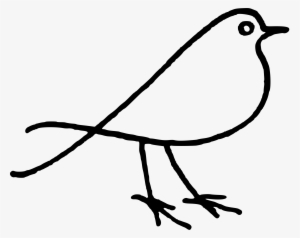 Black And White Bird Clipart Png - Bird Doodle Png