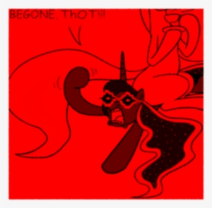 Red Glowing Eyes Meme Artist Banebuster Begone Banner - Graphic Design