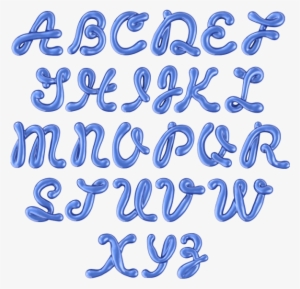 Glossy Blue Font - Transparent Font Alphabet