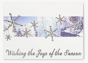 Picture Of Silver Snowflakes In Forest Greeting Card