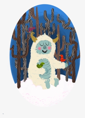Cute Winter Yeti Illustration By Madison Angus - Illustration