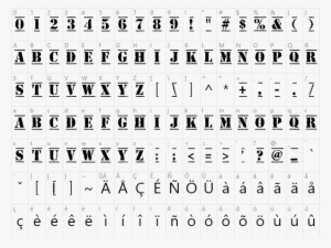 Top Secret Character Map - Flux Architect Font