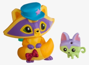 Posh Raccoon And Pet Kitty - Animal Jam Raccoon Toy