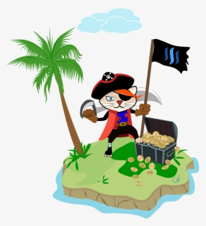 Pirate Kitty - Palms Wall Calendar