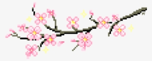 Pixelart Flowers Glitter Sparkles Flower Clipart Aesthetic - Cherry Blossom Transparent Gif