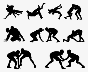 Wrestling Silhouette Png Download Image - Wrestling Silhouettes