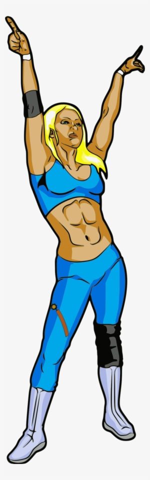 Clipart Female Professional Wrestler - Women Wrestler Clip Art