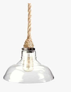 Industrial Glass Rope Pendant