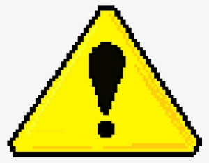 8 Bit Caution Symbol - Pixel Art