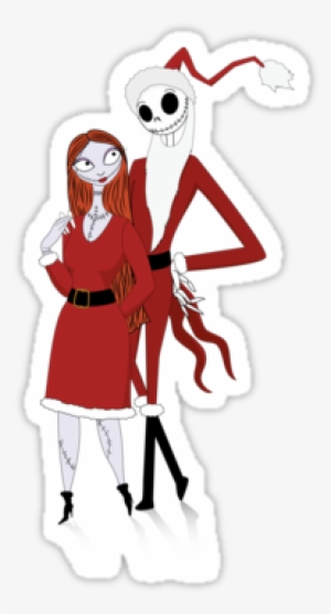 Santa Jack And Sally By Catladymeow - Cartoon