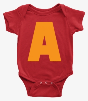 Letter A Alvin And The Chipmunks Style Kids Apparel - Alvin And The Chipmunks Baby Onesie