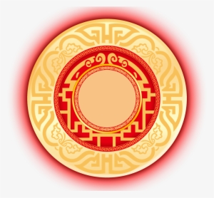 Chinese Style Round Ring Transparent Decorative - Portable Network Graphics