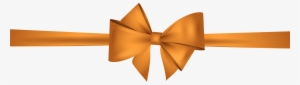 Orange Bow Png Clip Art - Orange Ribbon With Transparent Background