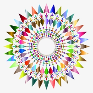 Prismatic Decorative Checkered Star 2 No Background - Circle