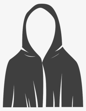 Cape Coat With Hood Transparent Background Png - Black Robe Clipart