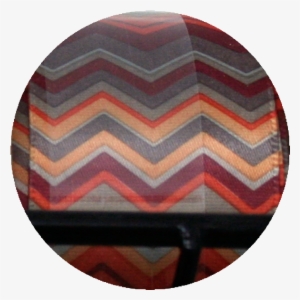 Chevron Print Ribbon- Brown/ Orange - Circle