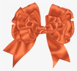 Bow Clipart Orange - Transparent Orange Bow Png
