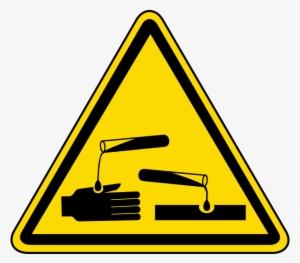 Corrosive Substance Warning Label - Laser Beam Hazard Symbol