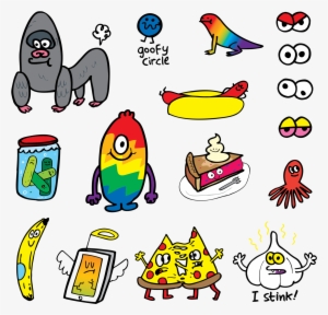 Goofy Doodles Sheet - Jon Burgerman's Daily Doodle By Jon Burgerman