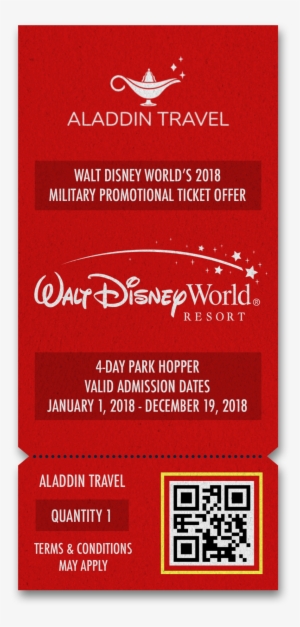 Aladdin Ticket Disneyworld V1