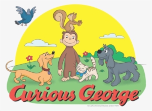 Curious George Sunny Friends Men's Regular Fit T-shirt - T-shirt: Curious George - Sunny Friends, S. T-shirt