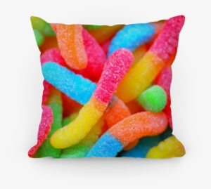 Sour Gummy Worms Pillow - Sour Gummy Worms Png