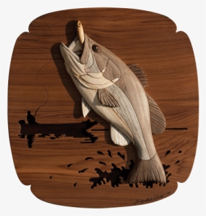 I-340 Bass Fishing - Fishing Intarsia