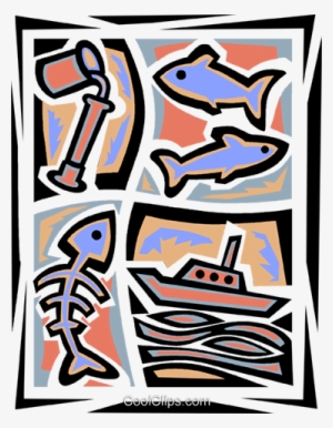 Water Pollution With Dead Fish Royalty Free Vector - Water Pollution Clip Art