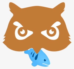 Scout Owl Logo Eating Cod Fish Logo - Clip Art
