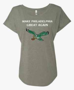 Make Philadelphia Great Again Ladies Triblend Dolman - Sleeve