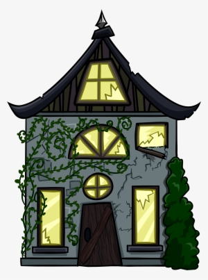 Creepy Cottage Cut-out - Club Penguin Building Png