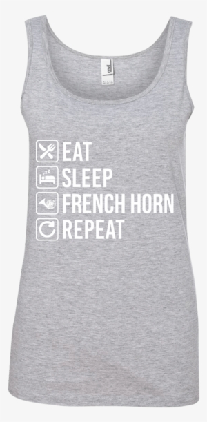 French Horn Eat Sleep Repeat Ladies' 100% Ringspun - Ballet Ballerina Eat Sleep Repeat Long Sleeve Tees