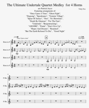 The Ultimate Undertale Quartet Medley For 4 Horns Sheet - Undertale French Horn Sheet Music