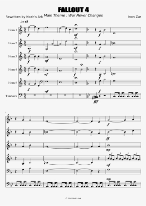 Fallout 4 Sheet Music Composed By Inon Zur 1 Of 3 Pages - Fallout 4 French Horn Notes