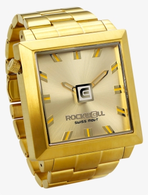 50mm2 - Rockwell Time 50mm2 Squared Wristwatch Gold / White
