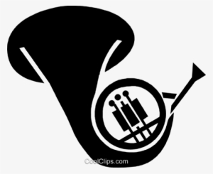 French Horn Royalty Free Vector Clip Art Illustration - Illustration