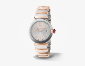 Lucea 33mm Rose Gold Watch With Grey Index Dial, , - Bvlgari Ladies Watch
