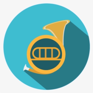 French Horn Instrument Icons-02 - Emblem