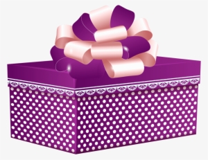 Free Png Purple Dotted Gift Box Png Images Transparent - Purple Gift Box Transparent