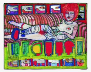 Watercolour, Egg Tempera, Oil, Chocolate And Cigarette - Hundertwasser Most Famous Paintings