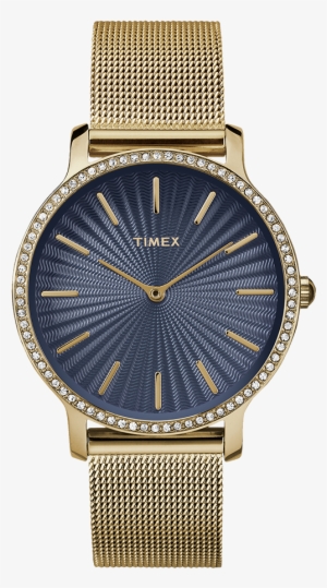 Metropolitan 34mm Mesh Band Watch With Swarovski - Timex Watches Tw2r50600 Ladies Starlight Watch