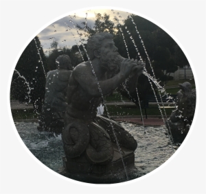 Fountain Sculpture Png Pngstickers Pngedit Old Fountai - Reflection