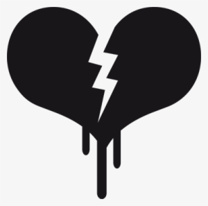Corazon Negro Roto Png