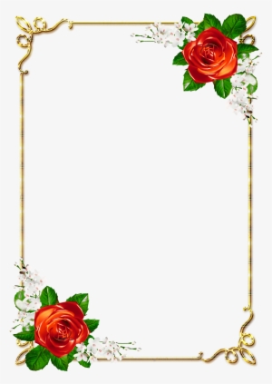 Imagens Psd E Png Fundo Transparente Grátis Para Programas - Moldura Com Rosas Vermelhas