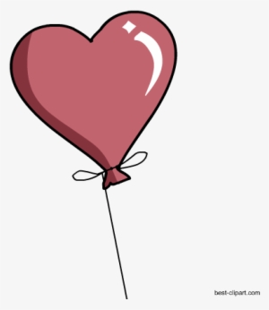 Heart Balloon, Free Clipart Image In Png Format - Clip Art