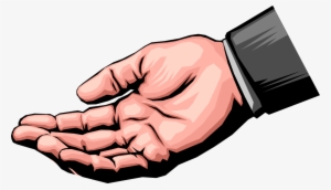 Vector Illustration Of Open Hand Palm - Open Hand Clip Art