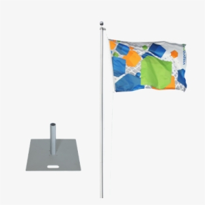 Flagpole Standard With Base Plate 22" - Clip Art