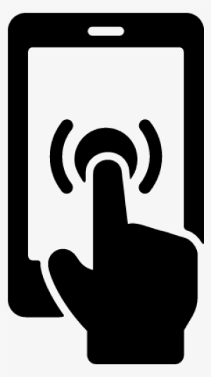 Phone With Hand Vector - Smartphone Touch Icon Png