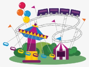 Ferris Wheel Clipart Transparent - Amusement Park Clipart Png